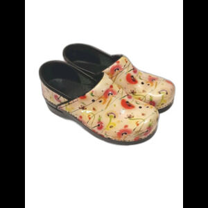 Dansko  Floral Leather Professional Nursing Clogs Women's Size 38/ US 7.5